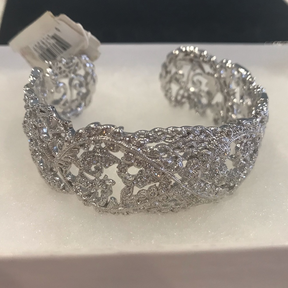 NWT: Silver jeweled bracelet from Bloomingdales!